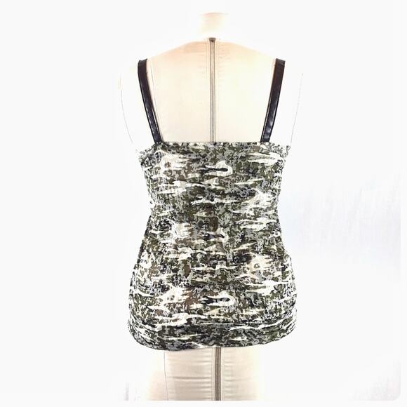 POETRY Camouflage Knit Tank Size S Adjustable Straps Mesh Outdoors Gorpcore - Picture 3 of 8